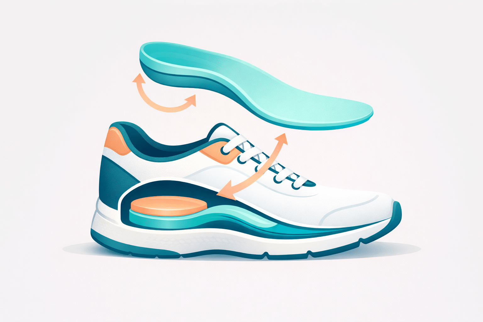 Modern walking shoe with orthopedic insole